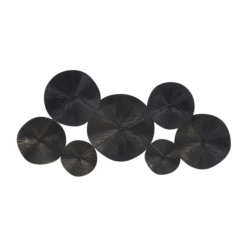 Dakota Fields Gold Lily Paid 16" Metal Wall Decor Contemporary Gold